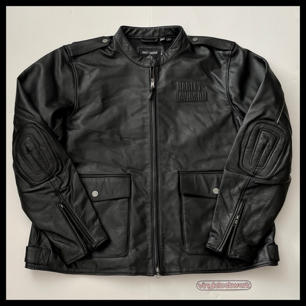 Harley Davidson Layering System Captains Leather Jacket Mens 2XL XXL 98022-23VM